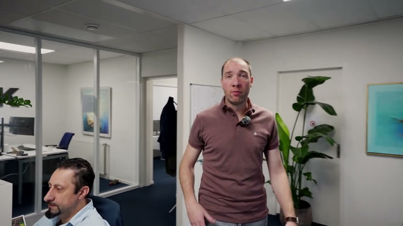 Thijs aan het werk